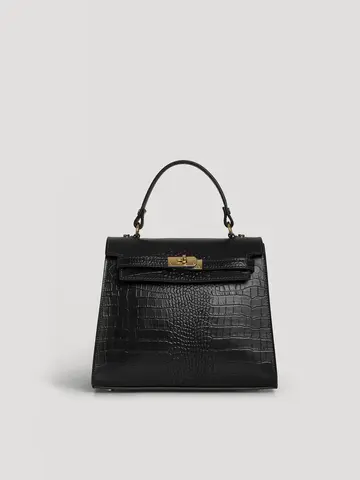 Voemien Zaira Limited Edition Bag in Black Coco Leather