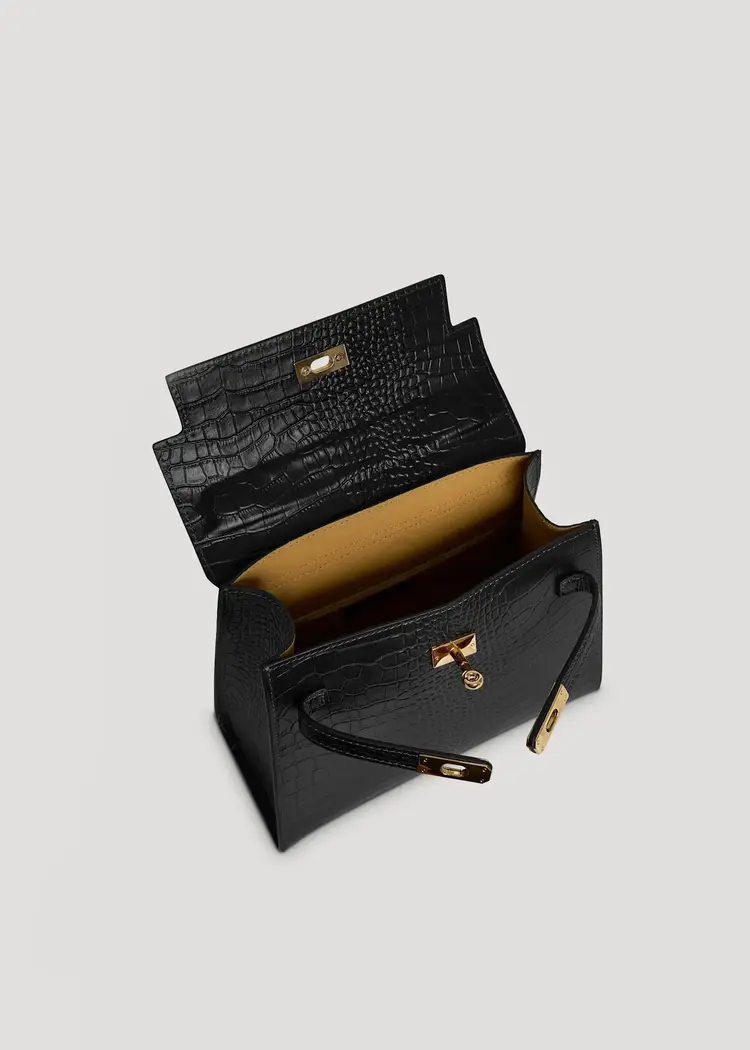 Voemien Zaira Limited Edition Bag in Black Coco Leather