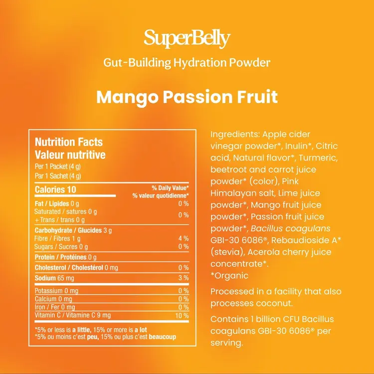 Blume SuperBelly Mango Passion Fruit Hydration Powder