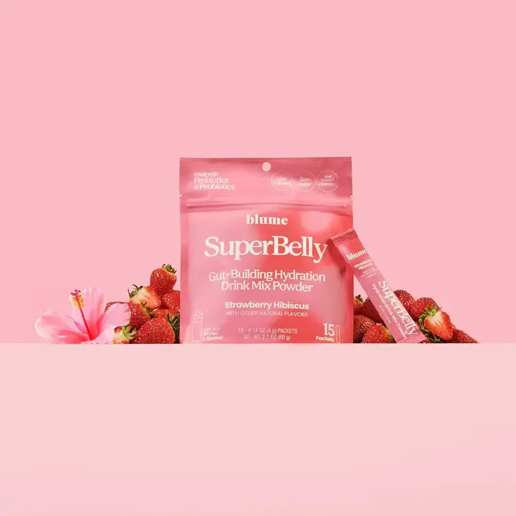 Blume SuperBelly Strawberry Hibiscus Hydration Powder