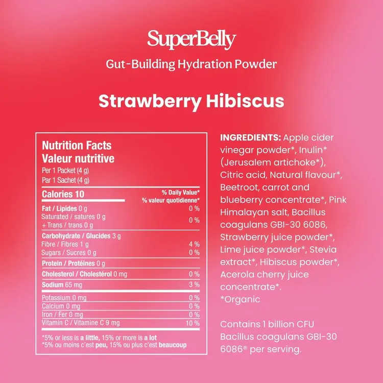 Blume SuperBelly Strawberry Hibiscus Hydration Powder