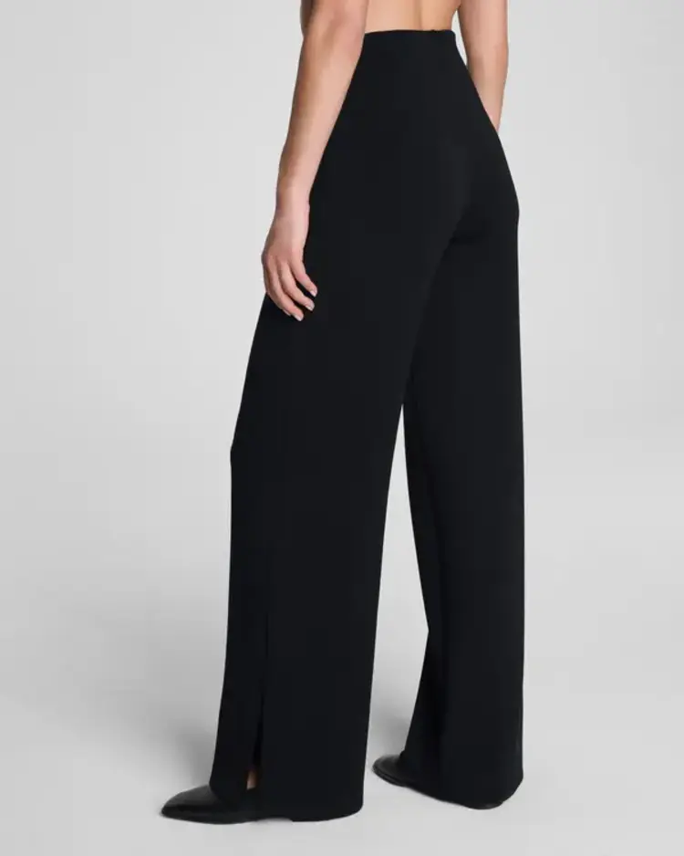 Spanx AirEssentials Zero Waistband Wide Leg Pant Very Black