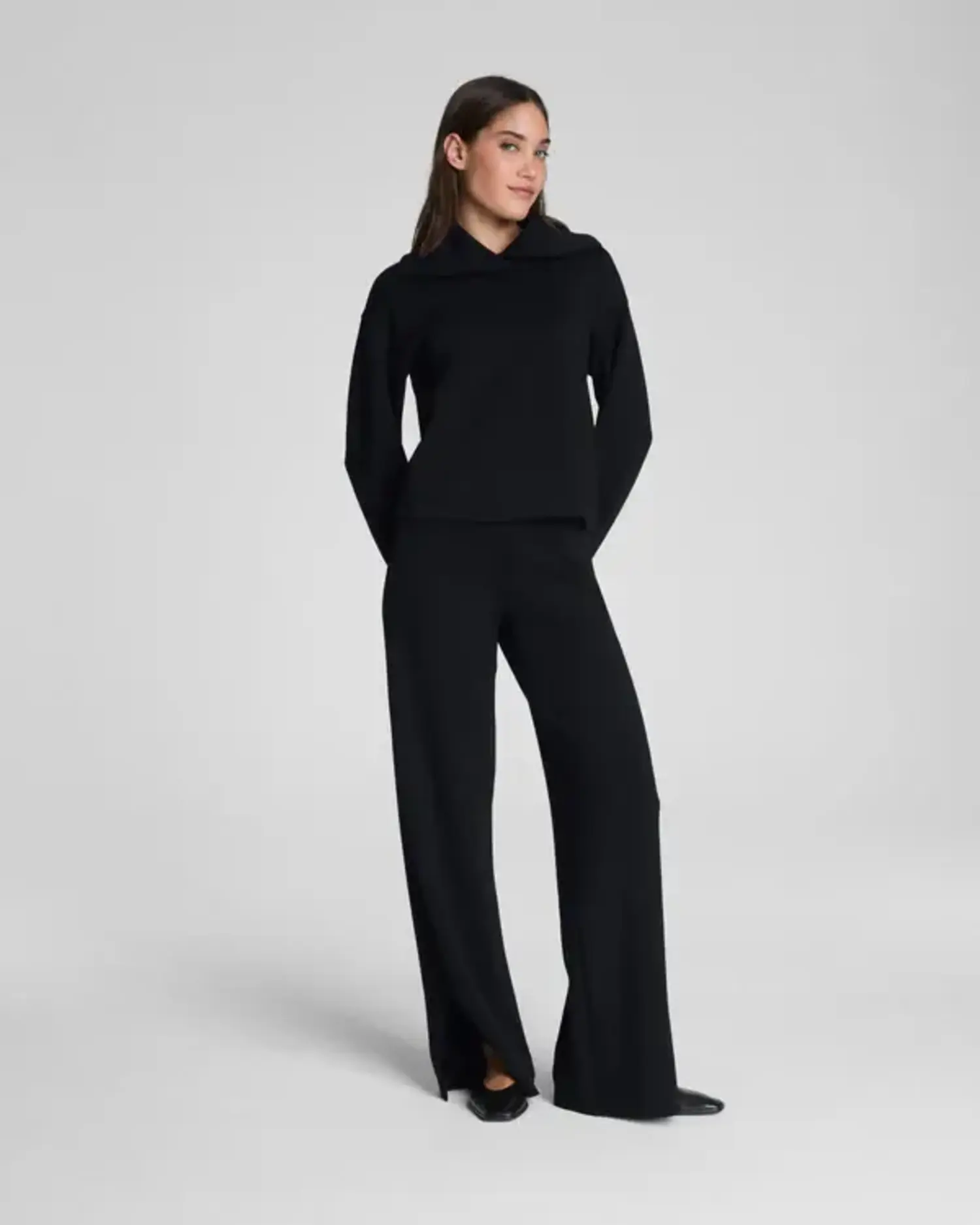Spanx | AirEssentials Zero Waistband Wide Leg Pant Very Black