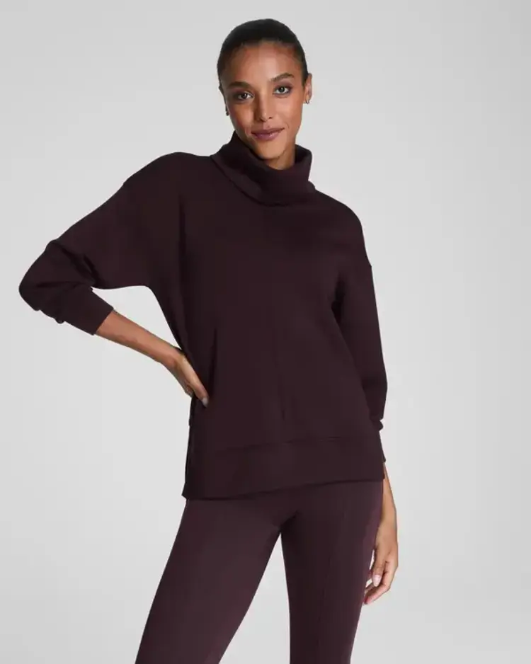 Spanx AirEssentials Turtleneck Tunic Truffle Brown
