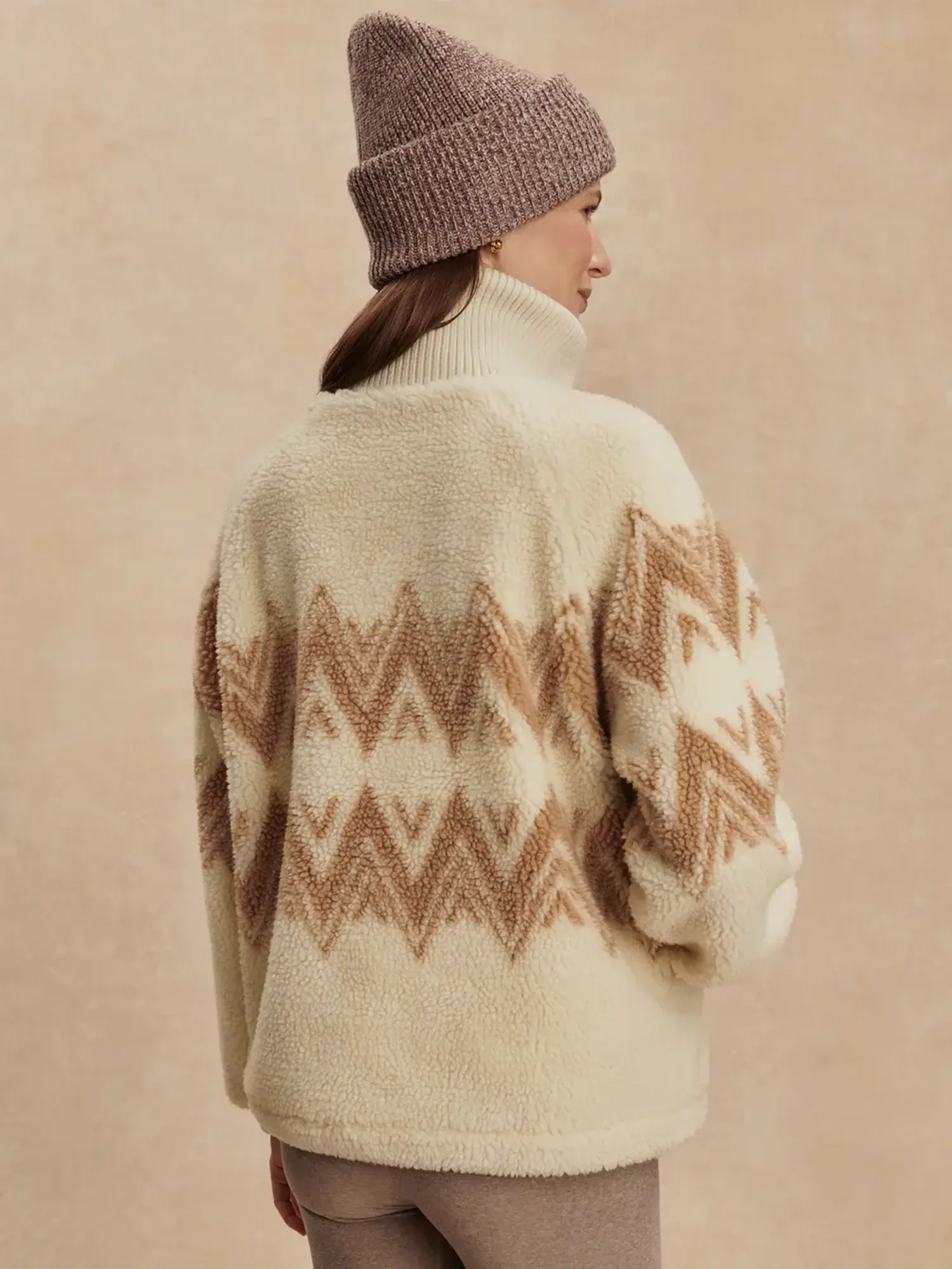 Varley | Hendrik Half Zip Sherpa Egret - Tryst Boutique