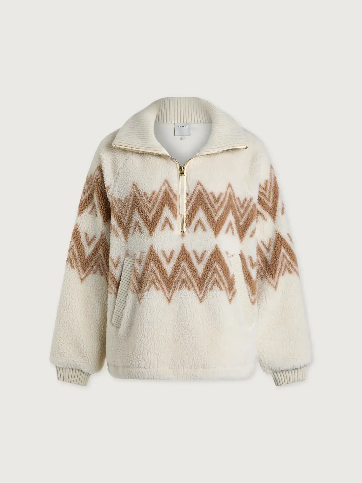 Varley | Hendrik Half Zip Sherpa Egret - Tryst Boutique