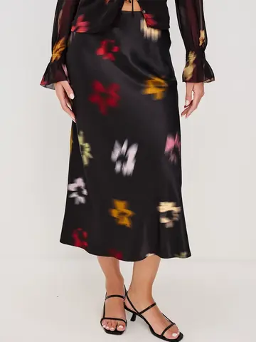 Rails Anya Skirt Onyx Blurred Floral