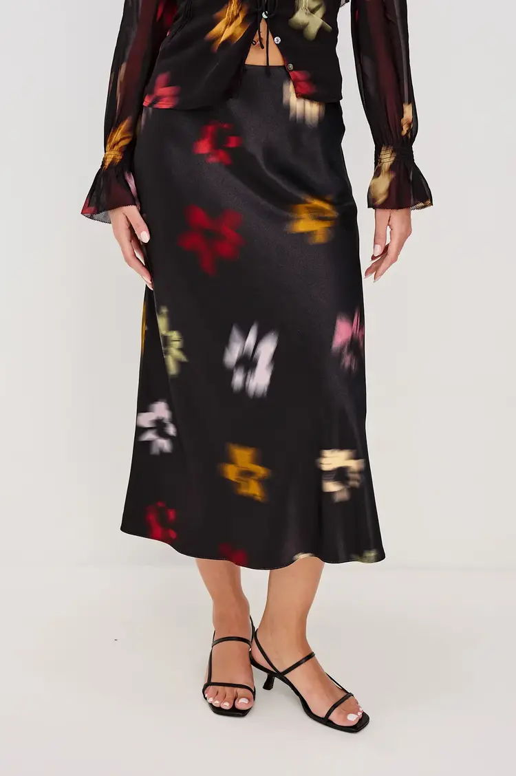 Rails Anya Skirt Onyx Blurred Floral
