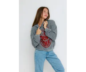 Sunny Somewhere | Big Apple NY - Classic Hoodie Heather Grey
