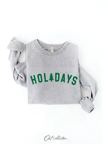 Oat Collective Holidays Graphic Sweatshirt Athletic Heather