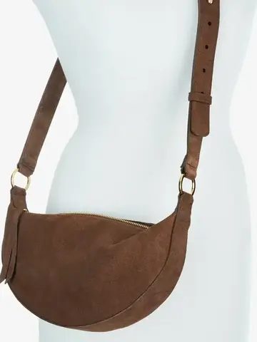 Brave Leather Melany Suede Bag Castoro