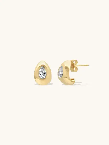 Leah Alexandra Perfect Puff Earrings 14K Gold Vermeil