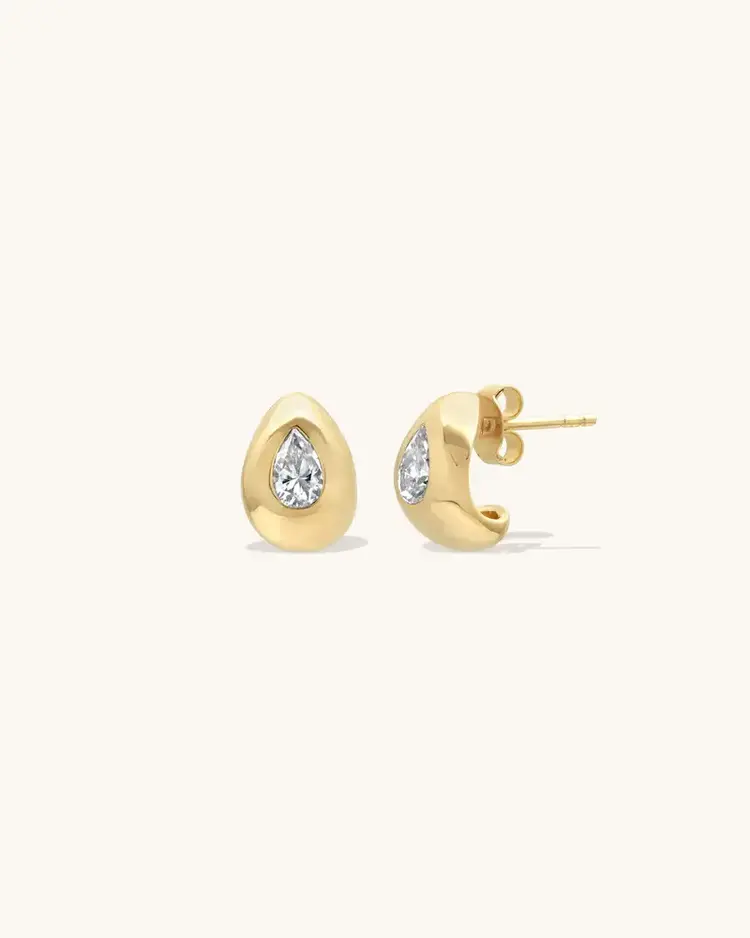 Leah Alexandra Perfect Puff Earrings 14K Gold Vermeil