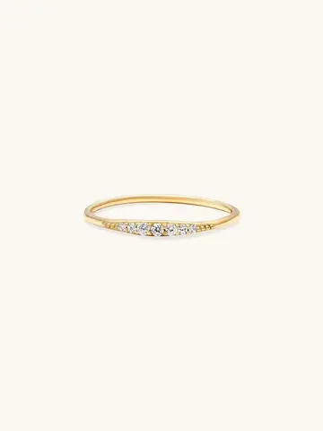 Leah Alexandra Era Ring 14K Gold Vermeil & Cubic Zirconia