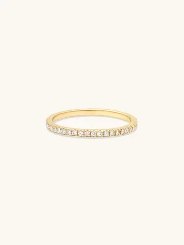 Leah Alexandra Eternity Band Ring 14K Gold Vermeil Moissanite