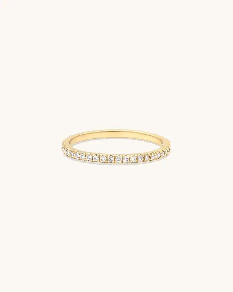 Leah Alexandra Eternity Band Ring 14K Gold Vermeil Moissanite