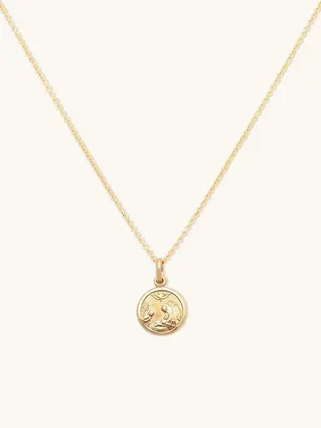 Leah Alexandra Guardian Angel Necklace 14K Gold Vermeil