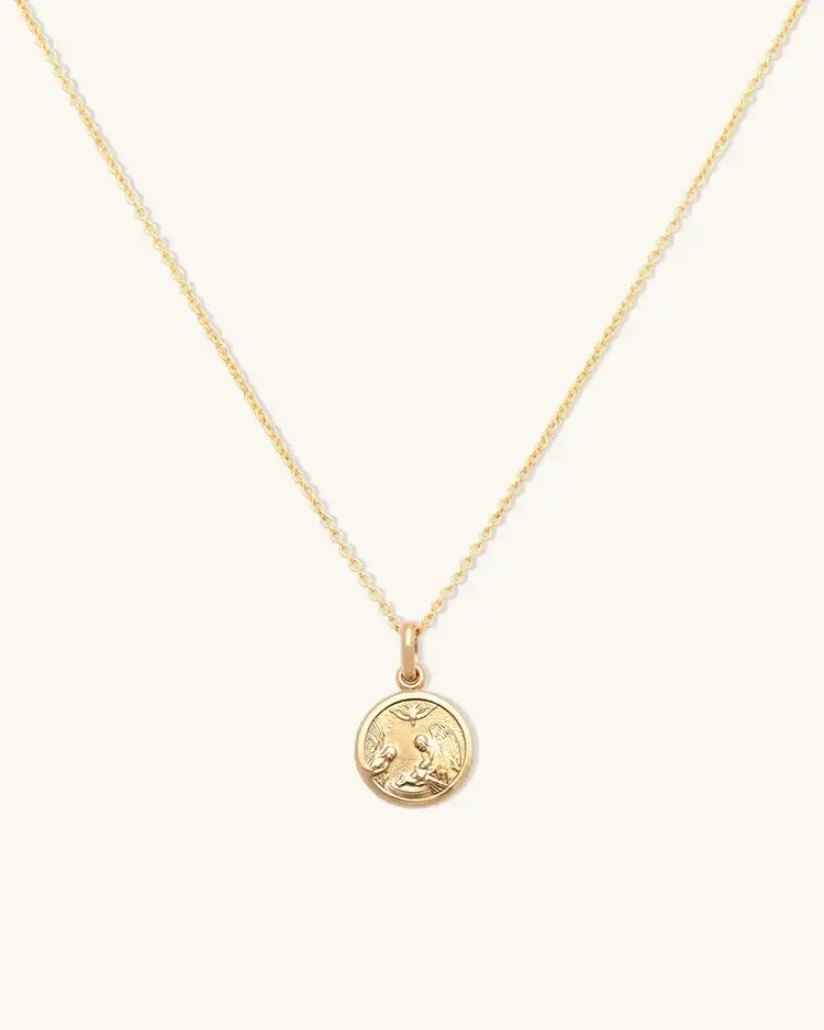 Leah Alexandra Guardian Angel Necklace 14K Gold Vermeil