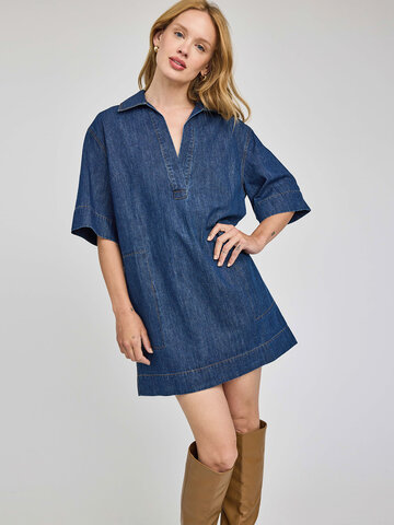 Gentle Fawn Evelina Mini Dress Dark Wash
