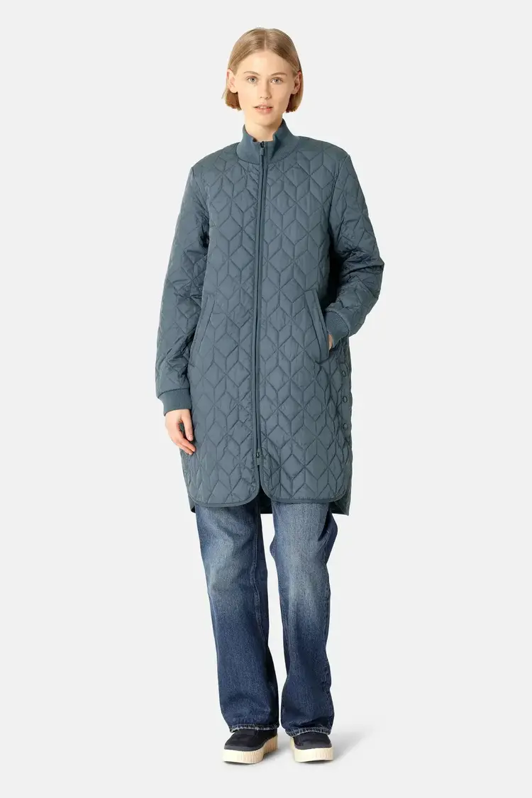 Ilse Jacobsen Padded Quilt Coat Ombre Blue