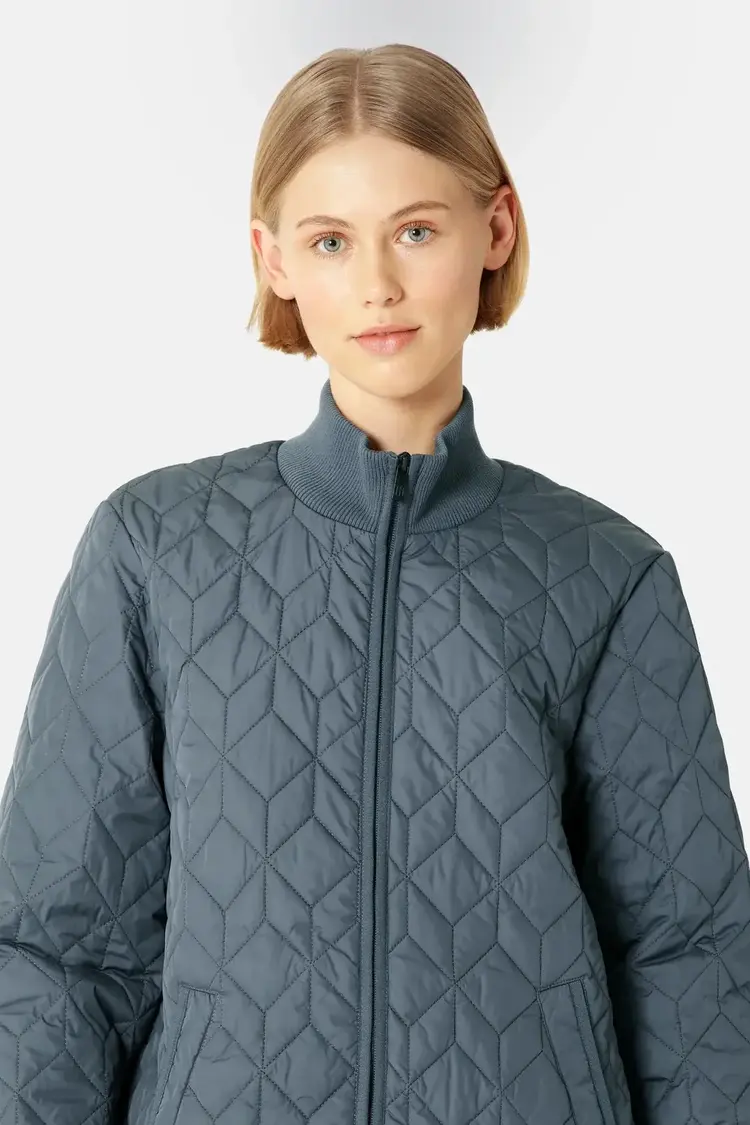 Ilse Jacobsen Padded Quilt Coat Ombre Blue
