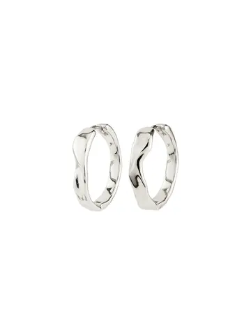 Pilgrim Jewellery EMBER Hoop Earrings Silver Plated 20mm