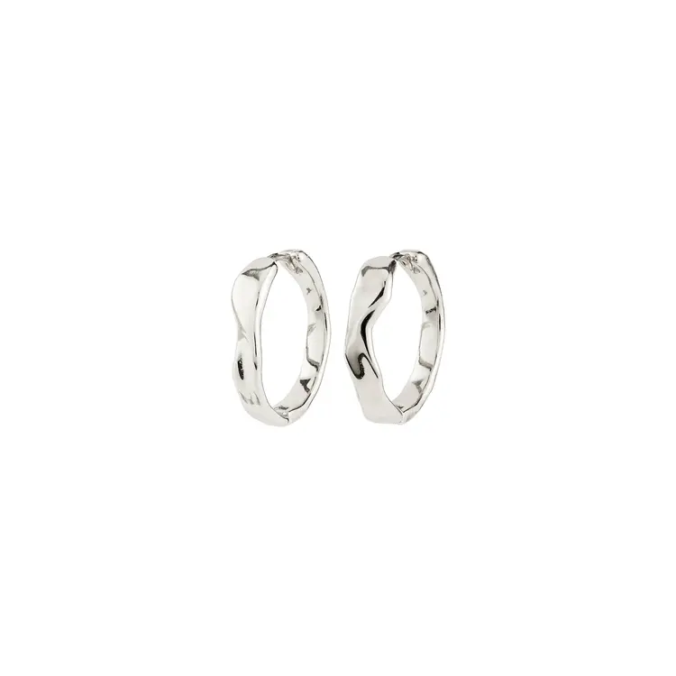 Pilgrim Jewellery EMBER Hoop Earrings Silver Plated 20mm