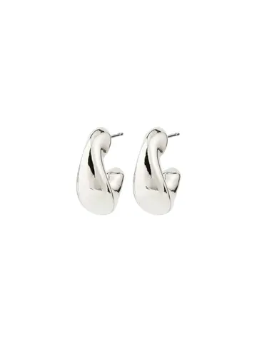 Pilgrim Jewellery JENNINGS Hoop Earrings Silver Plated 18mm