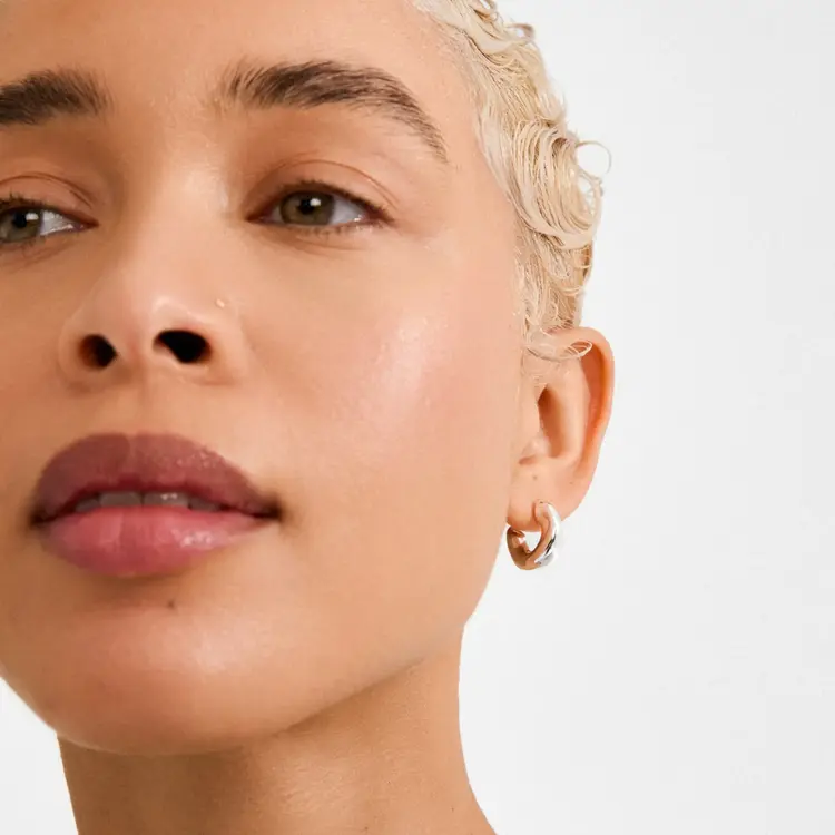 Pilgrim Jewellery JENNINGS Hoop Earrings Silver Plated 18mm