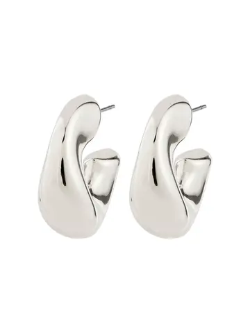 Pilgrim Jewellery JENNINGS Hoop Earrings Silver Plated 25mm
