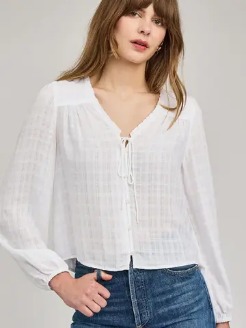 Gentle Fawn Vanessa Long Sleeve Top White