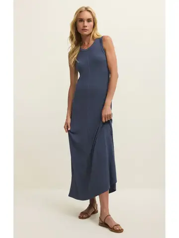 ZSupply Linden Rib Maxi Dress Indigo