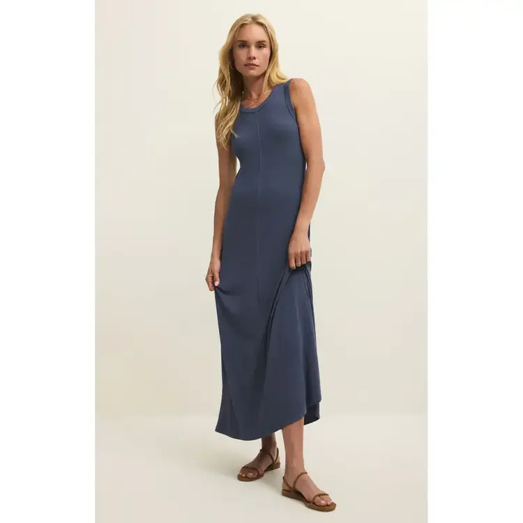 ZSupply Linden Rib Maxi Dress Indigo