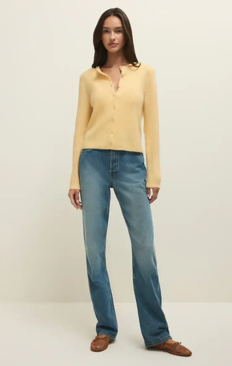ZSupply Medina Cozy Rib Cardigan Custard