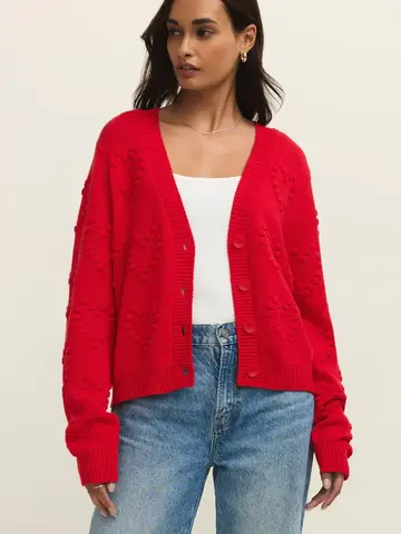 ZSupply All Yours Cardigan Kiss Me Red