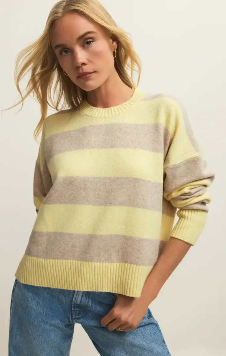 ZSupply Cirrus Cozy Stripe Sweater Sunnyside