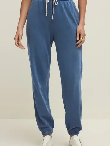 ZSupply Downtown Knit Denim Jogger Calypso Blue Indigo