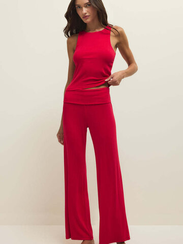 ZSupply Essential Fold Over Pant Kiss Me Red