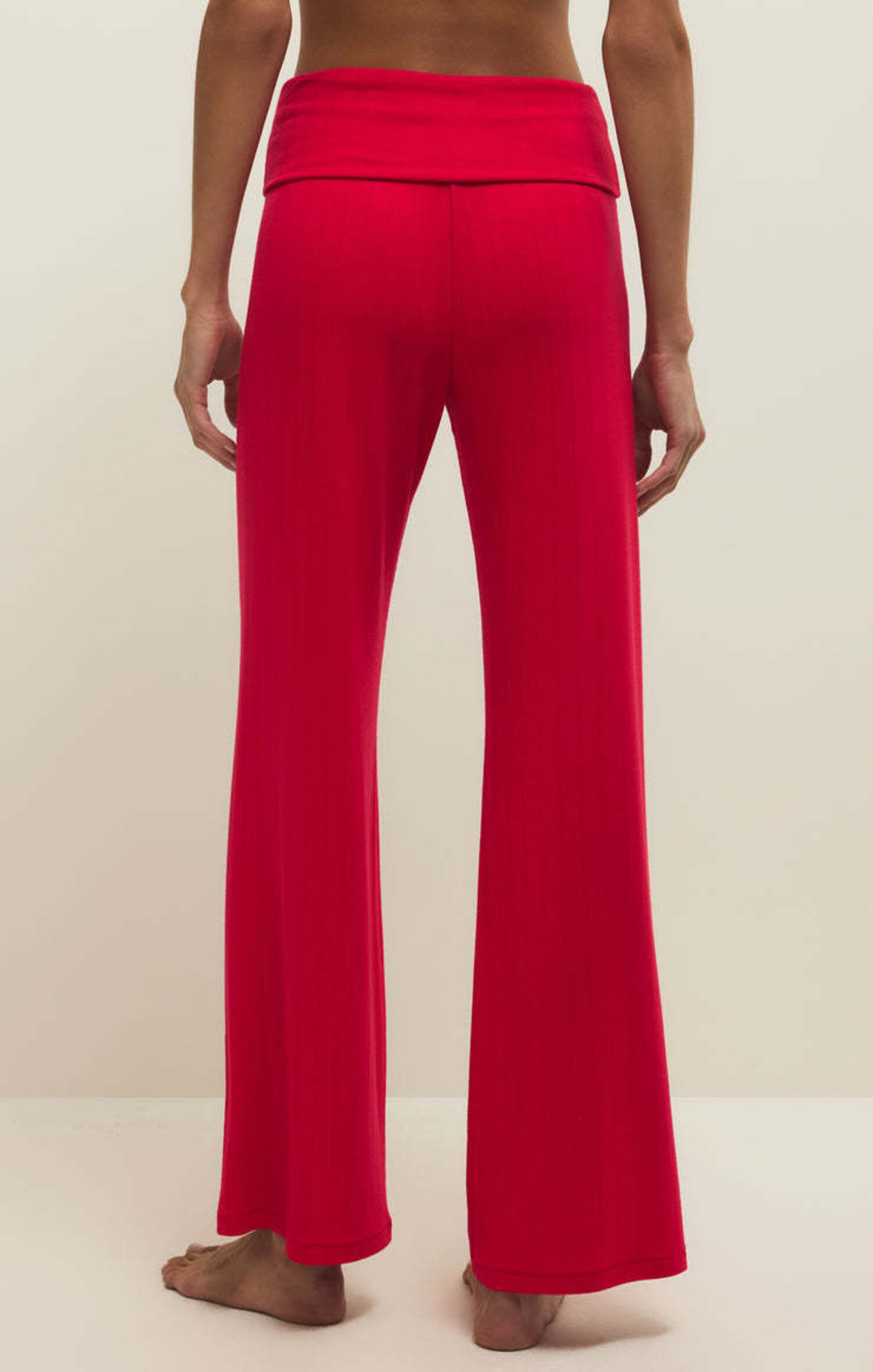 ZSupply | Essential Fold Over Pant Kiss Me Red - Tryst Boutique
