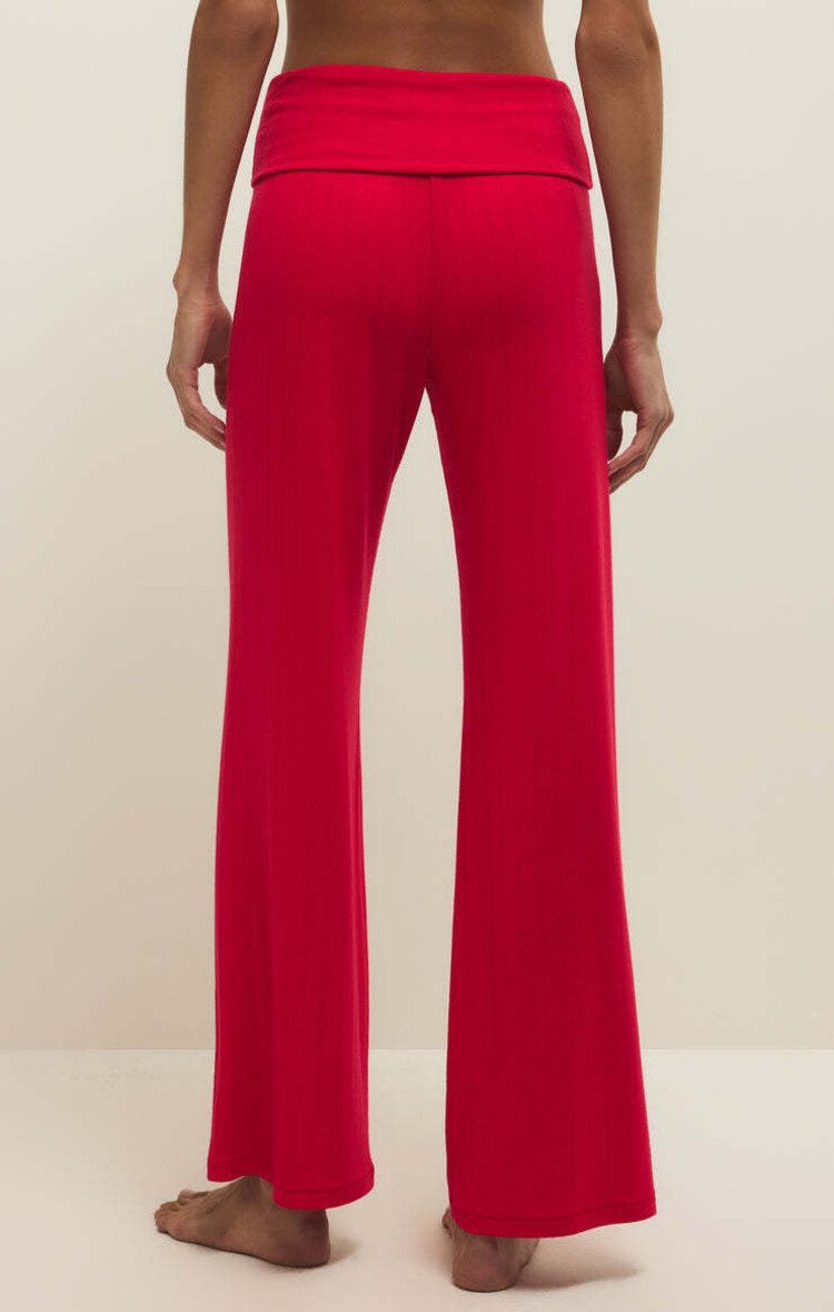 ZSupply Essential Fold Over Pant Kiss Me Red