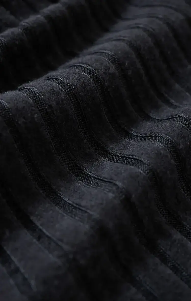 ZSupply Daydream Silky Rib Long Sleeve Top Black Sand