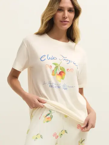 ZSupply Club Tropics Boyfriend Tee Vanilla ice