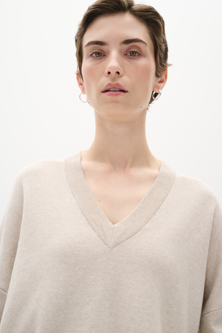 InWear Foster V-neck Pullover Simply Taupe Melange