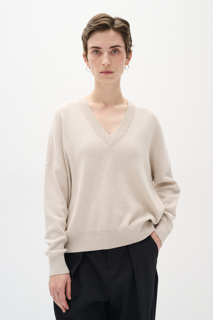 InWear Foster V-neck Pullover Simply Taupe Melange