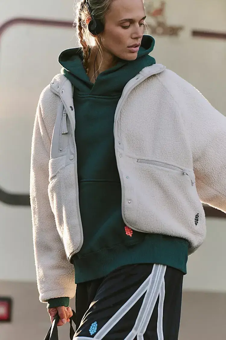 Free People Hit The Slopes Jacket Muted Beige