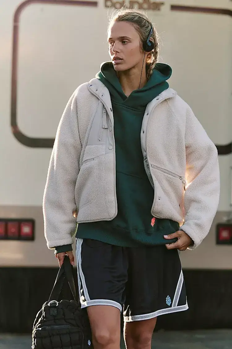 Free People Hit The Slopes Jacket Muted Beige