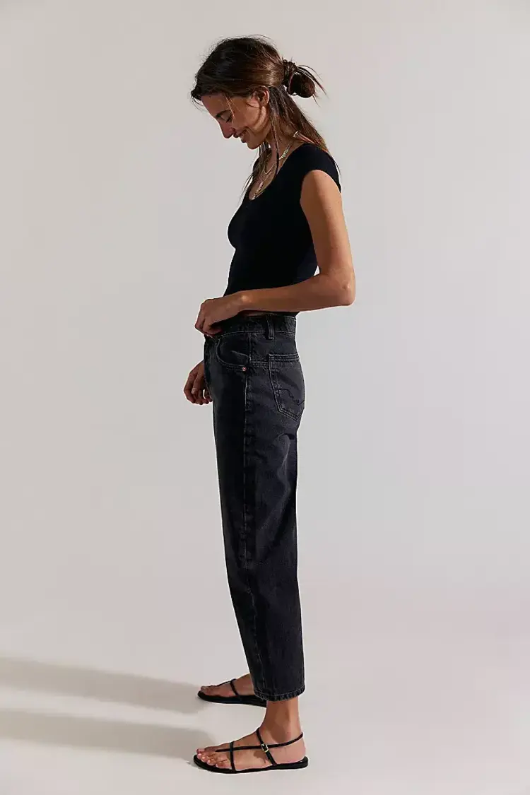 Free People Deep Trance Dropped Boyfriend Jeans Hypnosis