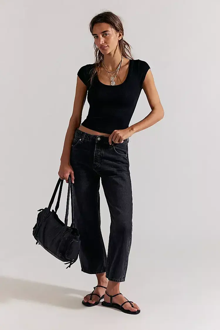Free People Deep Trance Dropped Boyfriend Jeans Hypnosis