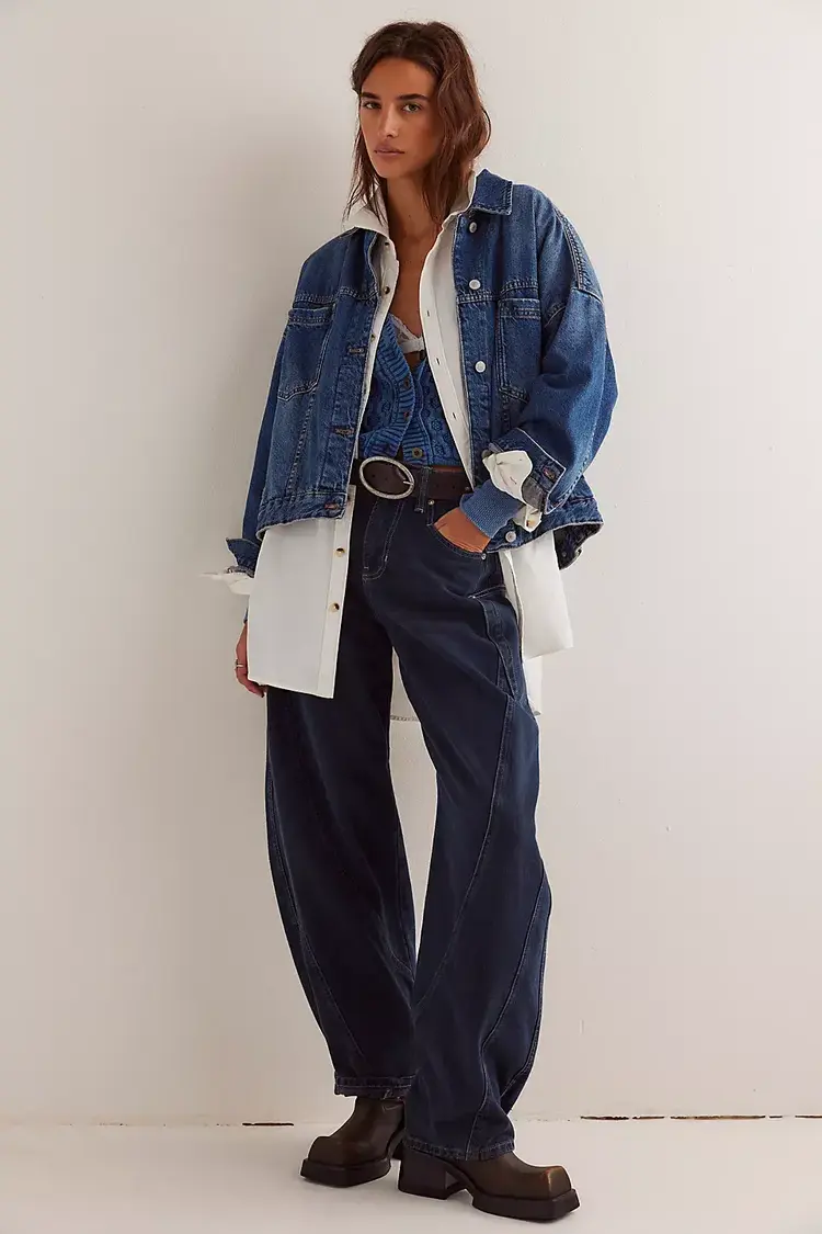 Free People Opal Swing Denim Jacket Got The Blues