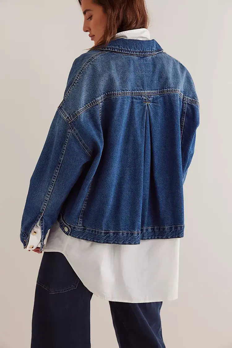 Free People Opal Swing Denim Jacket Got The Blues